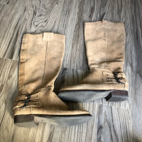 Dolce Vita double buckle suede leather riding boot‎ - Picture 1 of 7